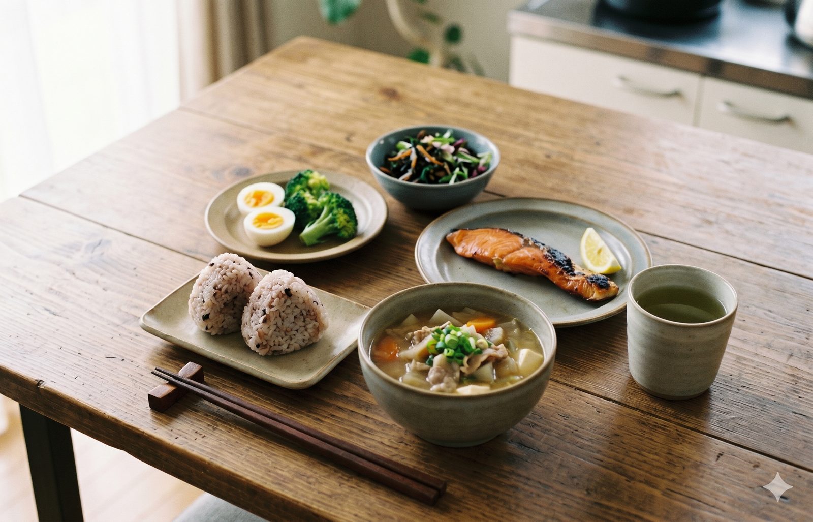 整ったシンプルな食卓